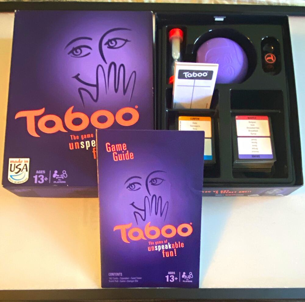 Hasbro Gaming Taboo Word Party Game w/ Timer, Ages 13+, 4+ Players